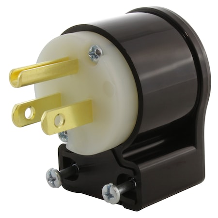 Ac Works Straight Blade Plug, 5-15P, 15 A, 125V AC, 2 Pole, Screw Terminals, Grounded ASE515P